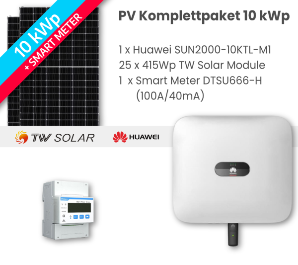 PV Komplettpaket Huawai 10KW | 10,38KW TW Solar